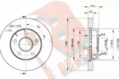 R BRAKE 78rbd28109 -  Тормозной диск